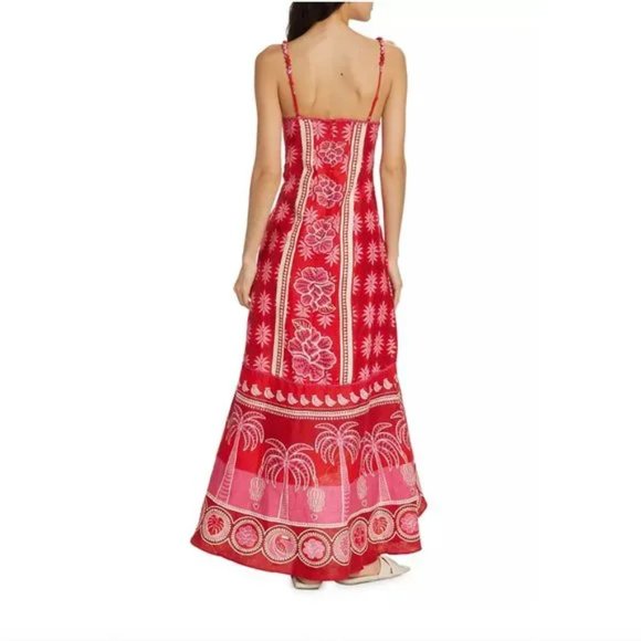 NEW Farm Rio Summer Sunrise Mixed Palm Maxi Dress Size M #1434 - Picture 3 of 13